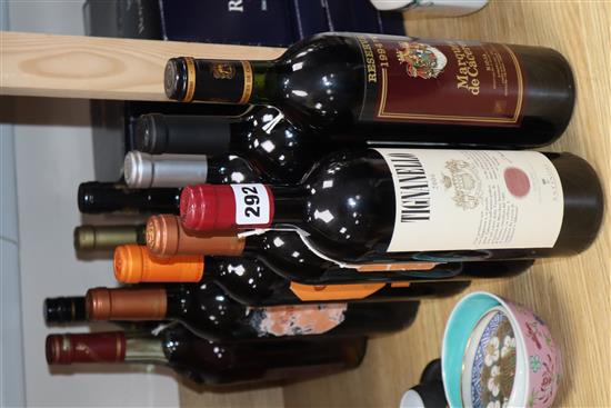 Tokaji Aszu 5 Puttonyos 2008, Martell VS Medaillon Old Fine Cognac and nine mixed Italian, Spanish and Swiss red wines (11))